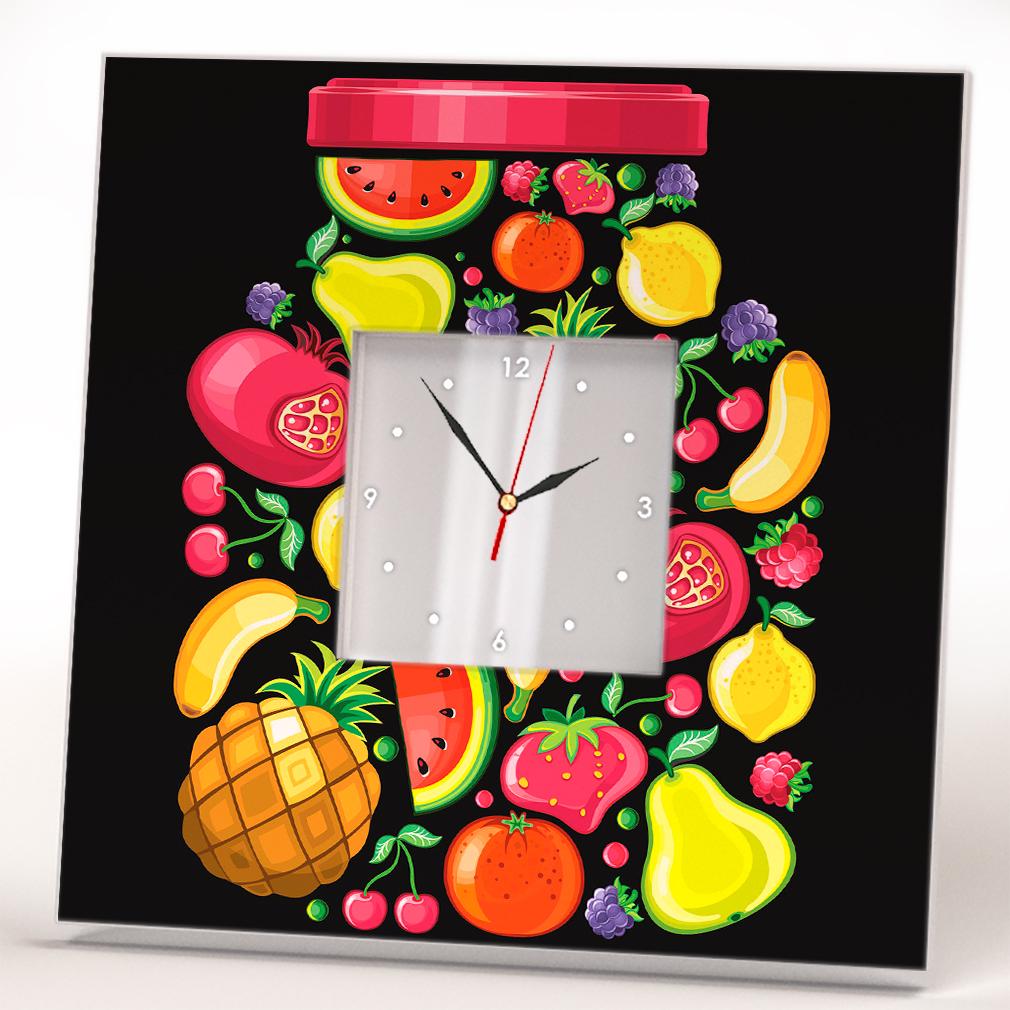 Часы Фрукты Рисунок декоративный 260x260 мм (C04198)