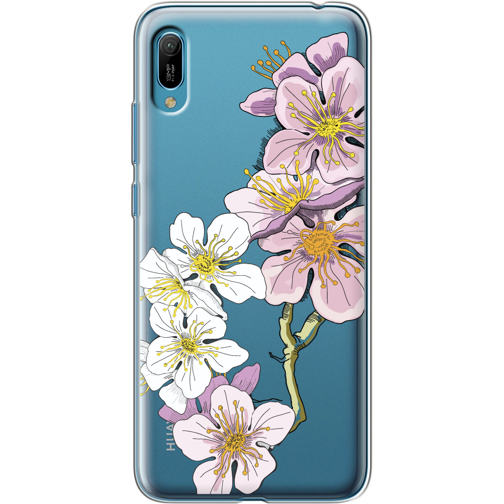 Чехол Boxface Huawei Y6 2019 Cherry Blossom Прозрачный силикон (36451-cc4-36451)