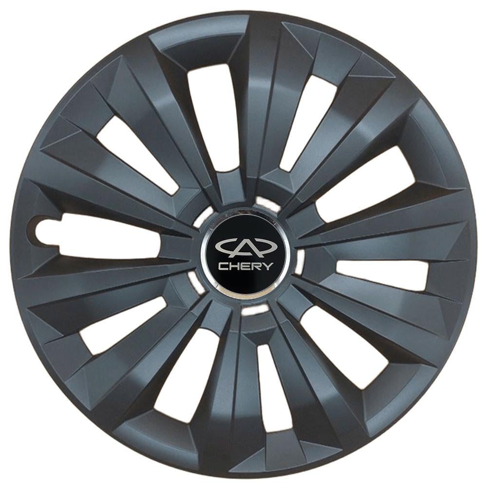 Комплект колпаков SJS R15 для Chery 346 4 шт. Черный (108326)