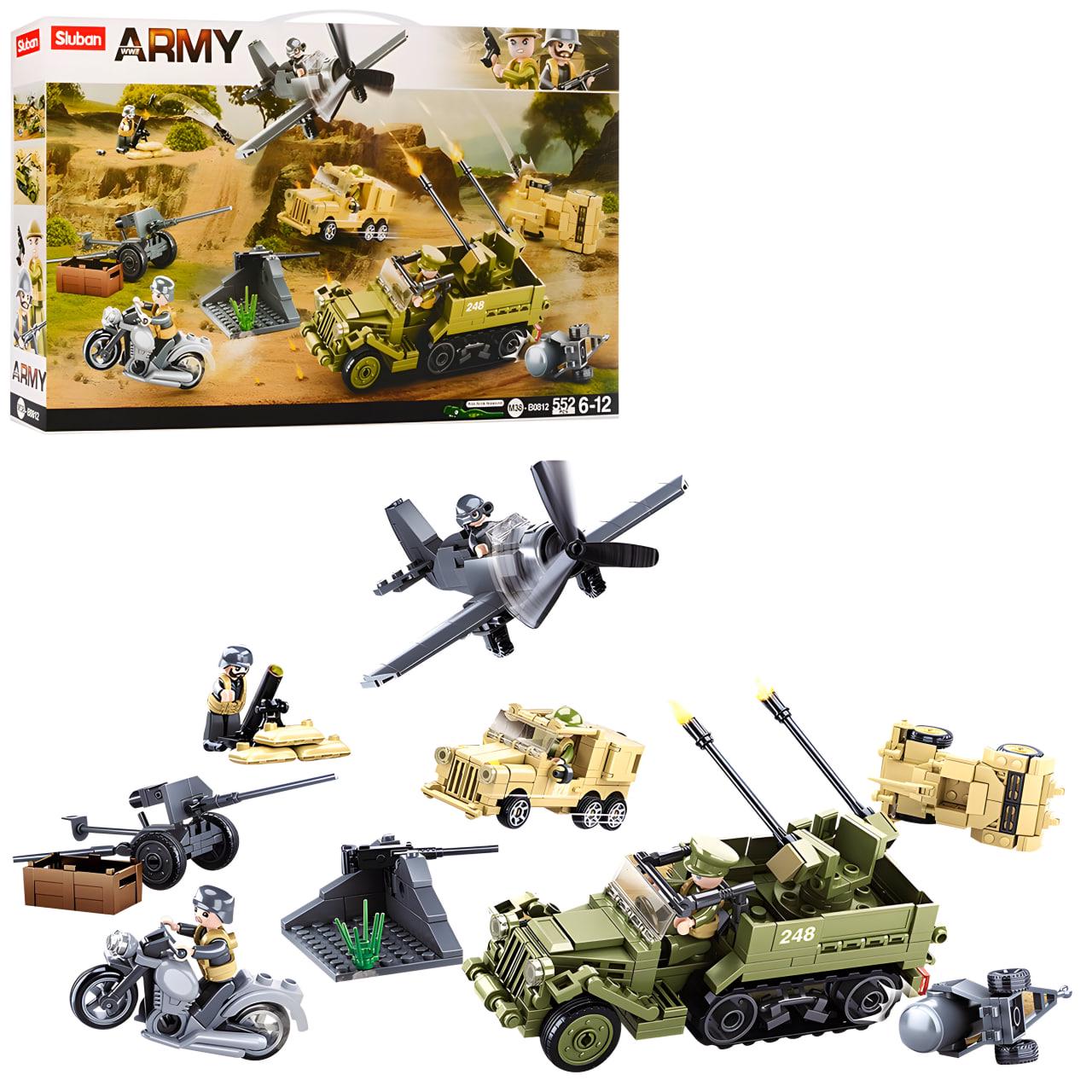 Конструктор Sluban Военный транспорт 552 дет. (M38-B0812)
