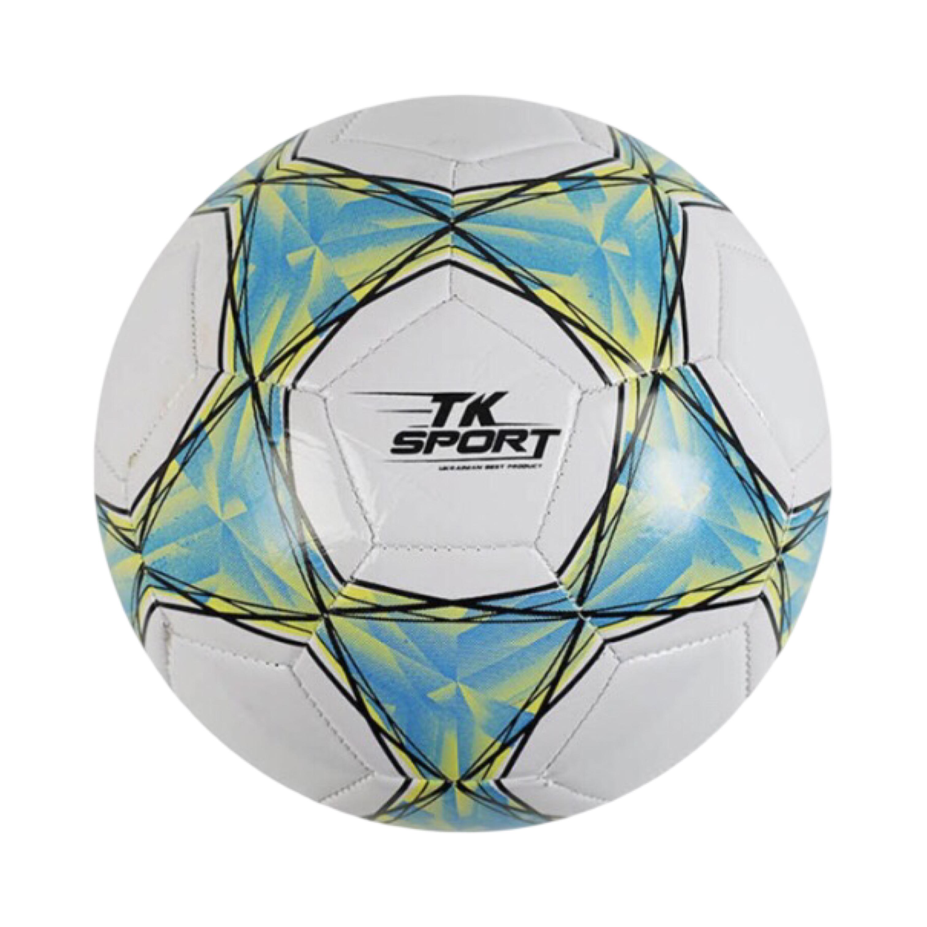 Футбольный мяч TK Sport №5 PVC 300-310 г резиновая камера Голубой (C 62388-4)
