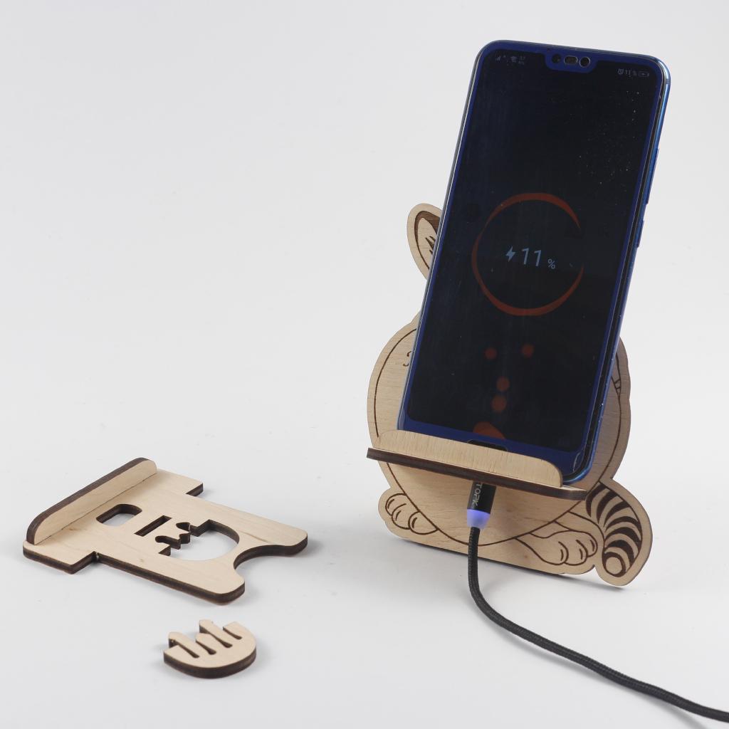 Підставка-тримач для телефону з дерева тигреня 1 (109 (03020112) - фото 9 Підставка-тримач для телефону з дерева тигреня 1 (109 (03020112) - фото 9