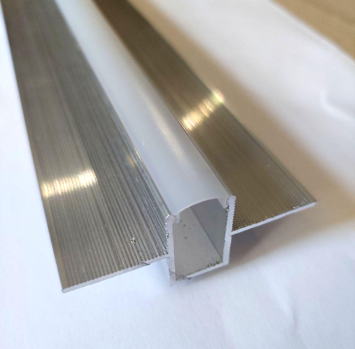 Разделительный профиль для теневого шва с LED каналом Профіль Центр РПТШ 15 LED без покрытия 3 м (421530)