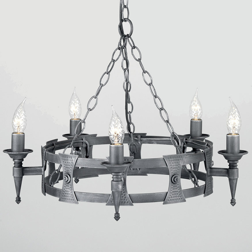 Люстра подвесная Elstead SAX5 BLK/SIL (SAX5 BLK/SIL)