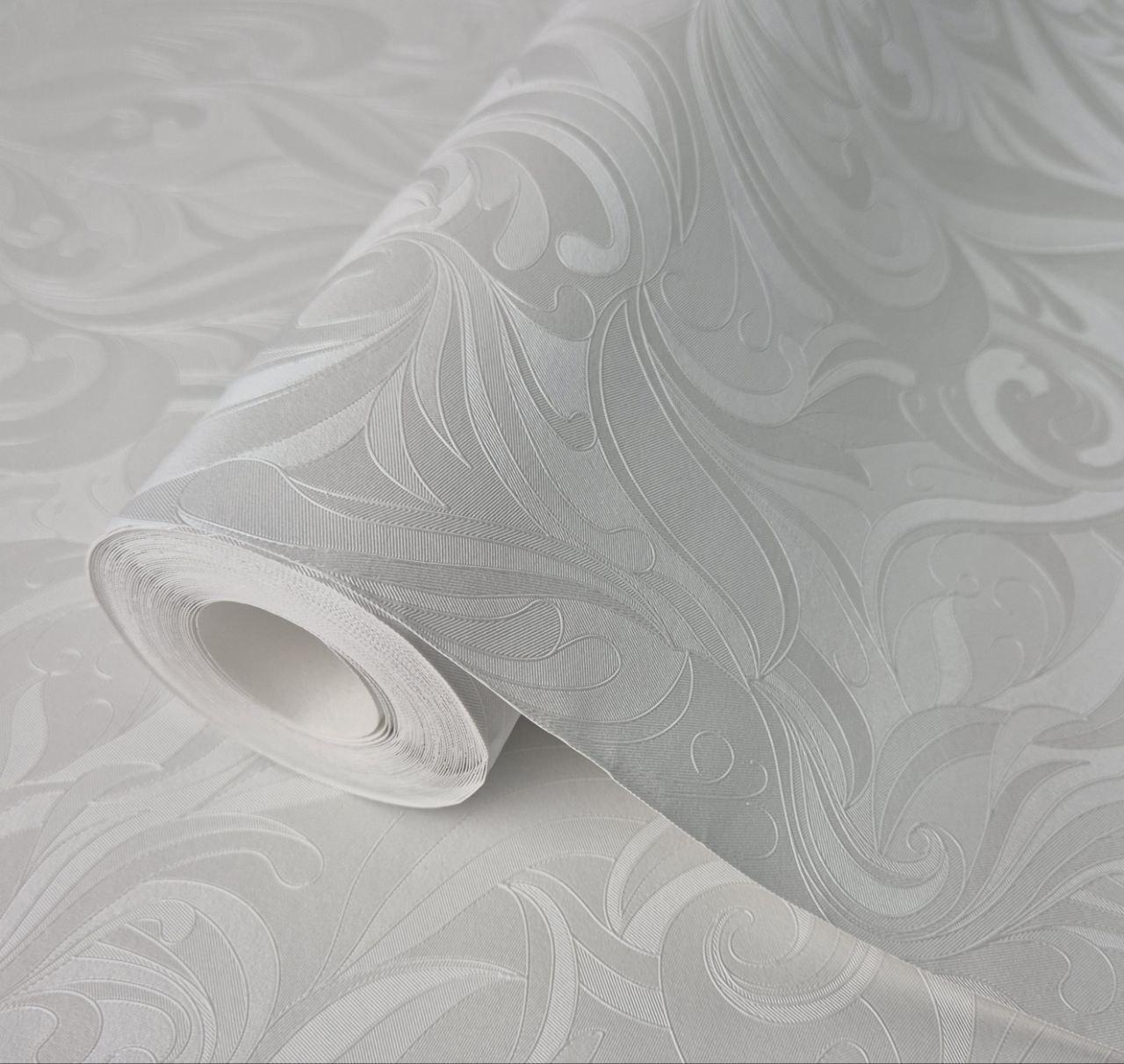 Шпалери вінілові Sintra 520512 з рельєфним малюнком для вітальні/спальні/кабінету 1,06x10,05 м Білий (2759136994)