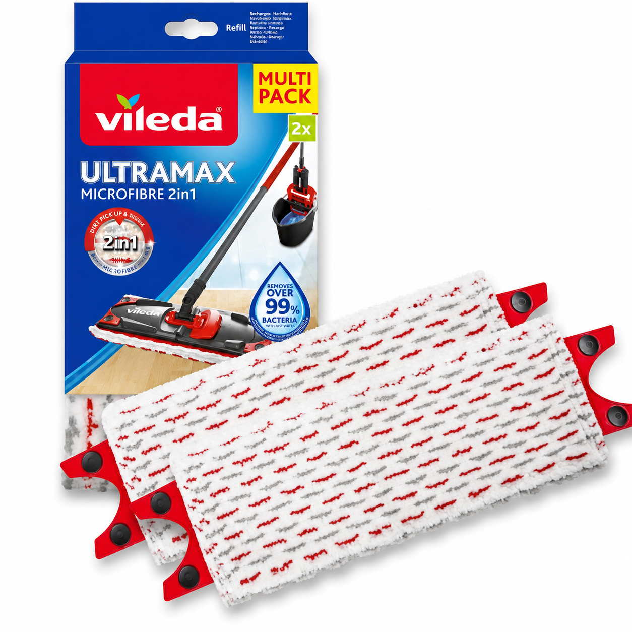 Набор сменных насадок Vileda Ultramax Microfibre 2в1 2 шт. (167720)