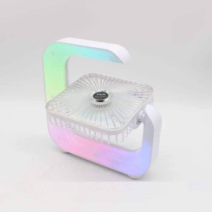 Вентилятор-нічник акумуляторний квадратний G з підсвіткою/USB для дому/офісу/подорожей (6-18-G-USB) - фото 3 Вентилятор-нічник акумуляторний квадратний G з підсвіткою/USB для дому/офісу/подорожей (6-18-G-USB) - фото 3