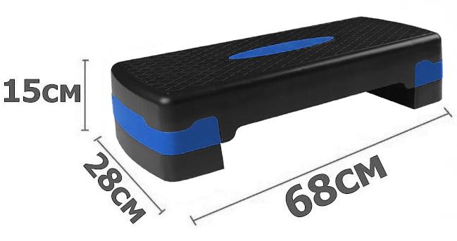 Степ-платформа EasyFit 2-ступенчатая Черный/Синий (EFSTPB68BL) - фото 2 Степ-платформа EasyFit 2-ступенчатая Черный/Синий (EFSTPB68BL) - фото 2