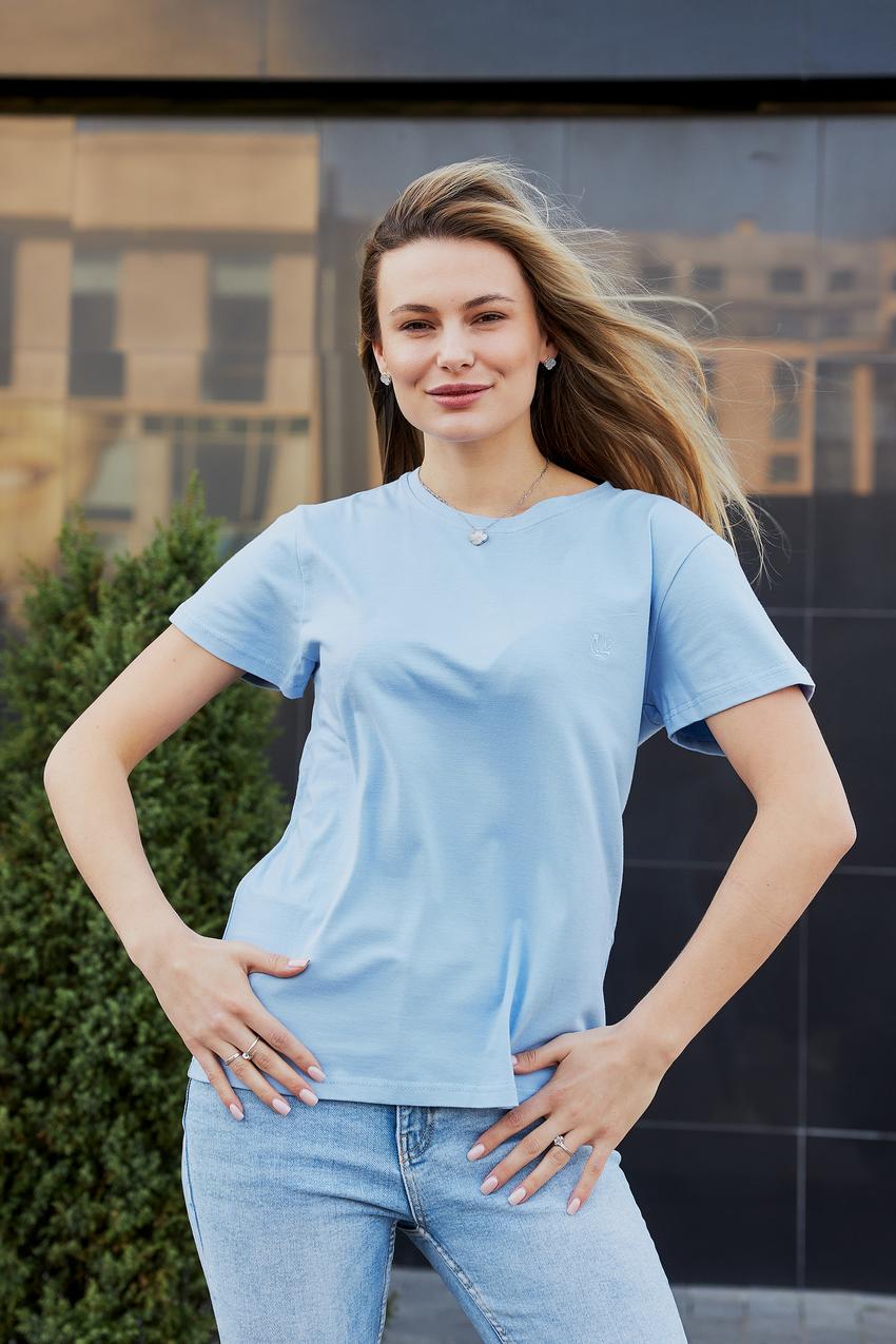 Футболка женская М178 XXL Голубой (906-1-64)