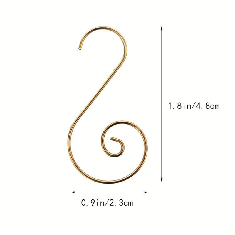 Набір гачків для новорічних іграшок 10 шт. 2,3х4,8 см Золотий (2786822298) - фото 2 Набір гачків для новорічних іграшок 10 шт. 2,3х4,8 см Золотий (2786822298) - фото 2