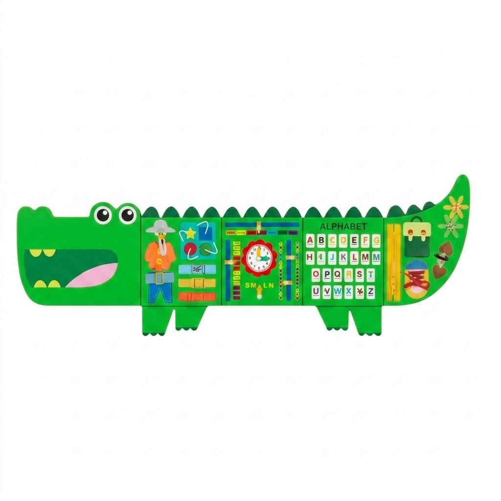 Дошка розвиваюча SNOOKIDS SNO-06 Montessori Busy Board Крокодил (35223694)