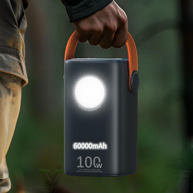 Повербанк для ноутбука 60000 mAh PD100W 2xType-C/3xUSB з швидкою зарядкою 2 ліхтарями та LED-дисплеєм - фото 7