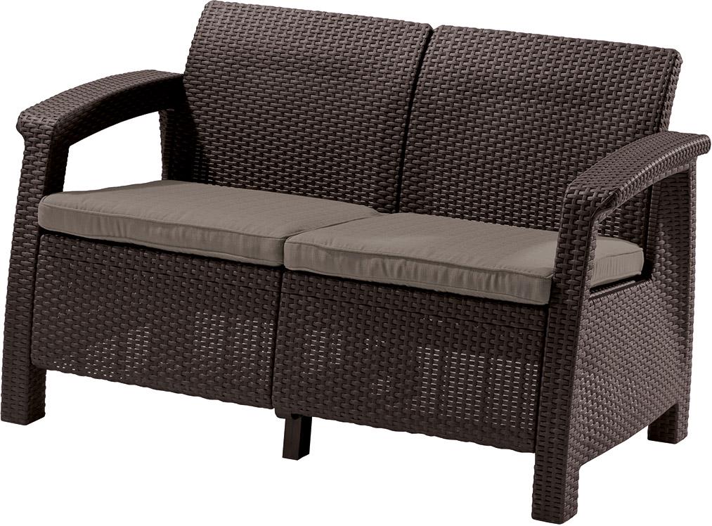 Садовый диван Keter Corfu Love Seat Коричневый (223214)