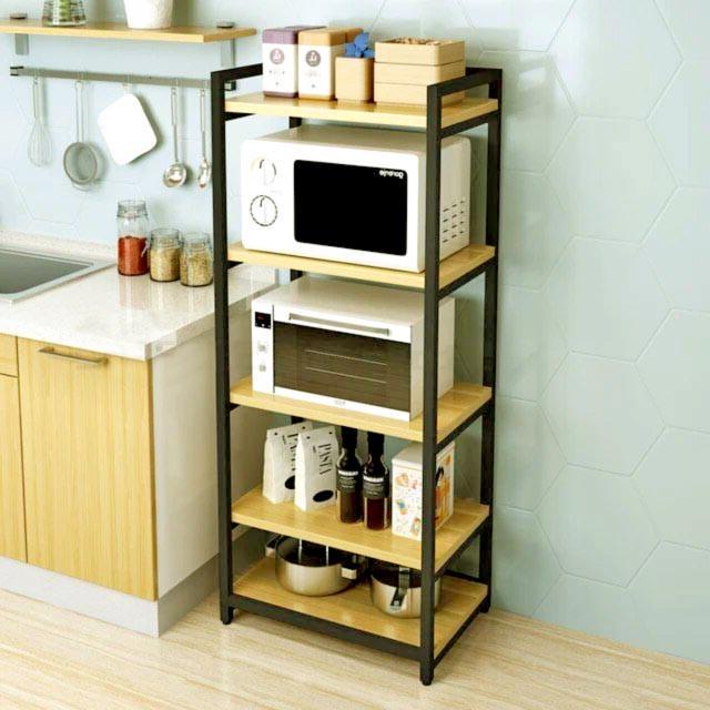 Стеллаж кухонный из дерева Мидлен 555 Венге/Карри (СТА-5551531203) Стеллаж кухонный из дерева Мидлен 555 Венге/Карри (СТА-5551531203)
