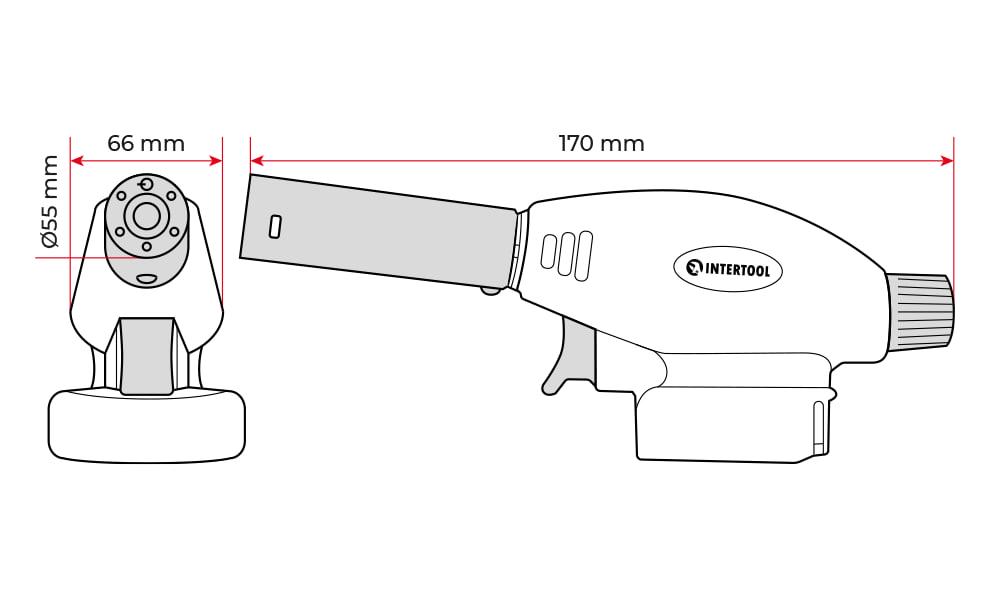 Пальник газовий Intertool (GB-0020) - фото 5