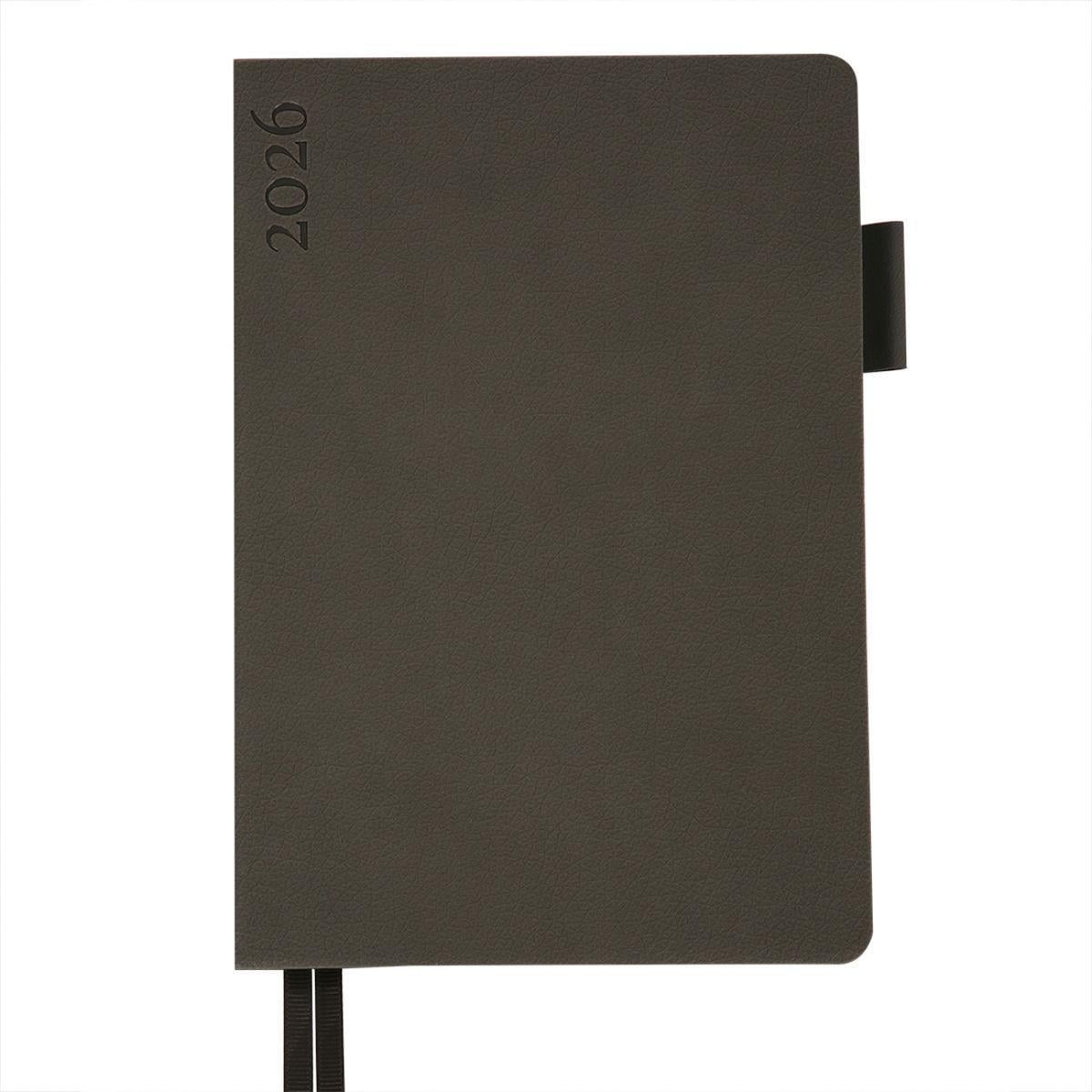 Дневник датированный 2026 Leo Planner Binario A5 368 стр. Графит (252640)