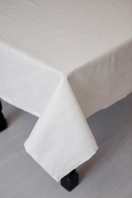 Скатертина святкова з люрексом Перлина 132х180 см White