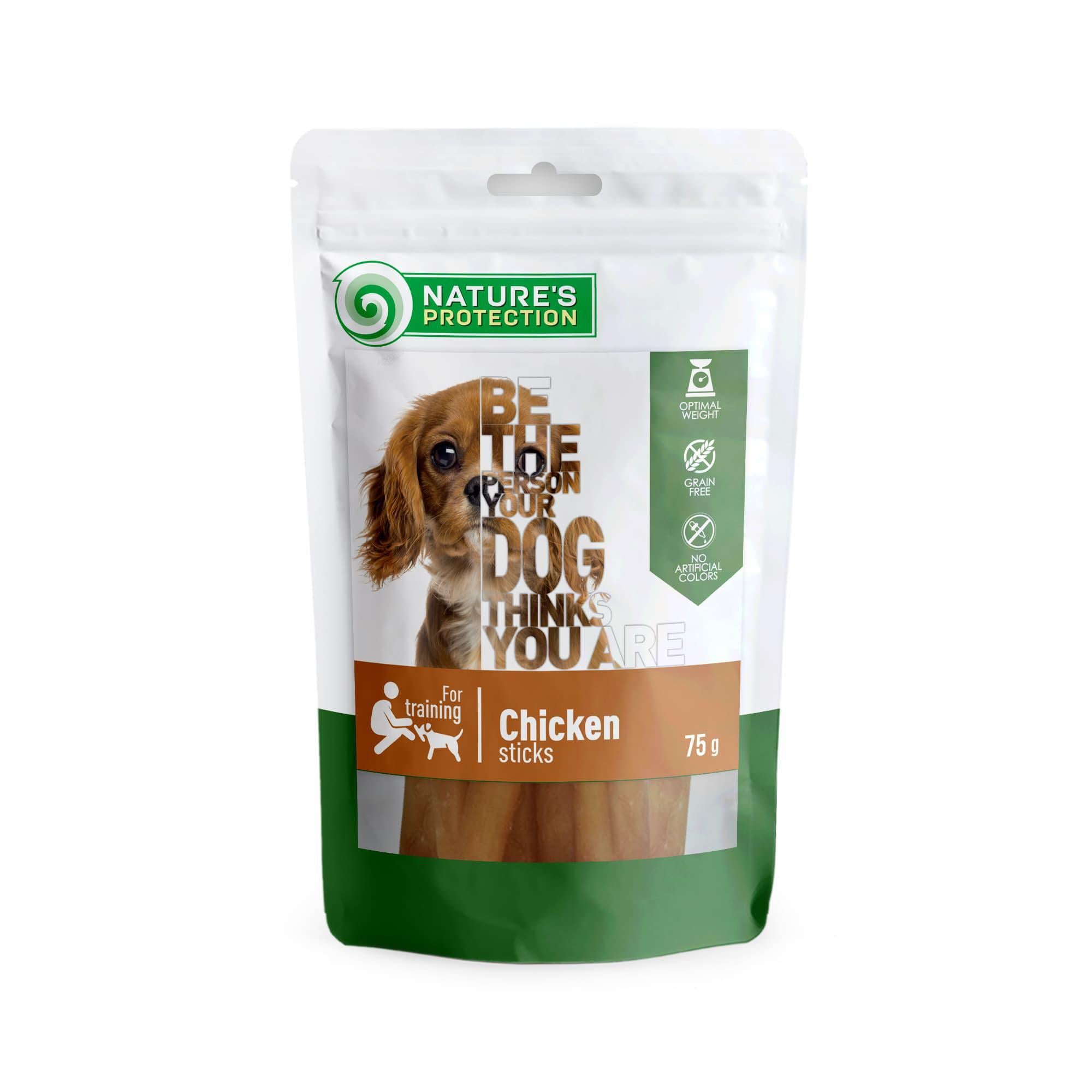 Лакомство для собак Nature's Protection snack for dogs chicken sticks 75 г
