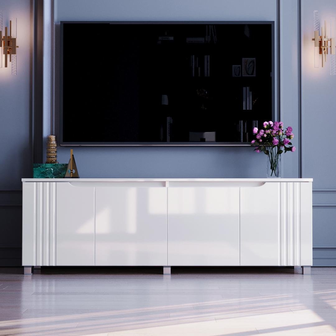 Тумба под ТВ DiPortes Портленд К-232 МДФ 160х53х40 см Белый глянец (01328) Тумба под ТВ DiPortes Портленд К-232 МДФ 160х53х40 см Белый глянец (01328)