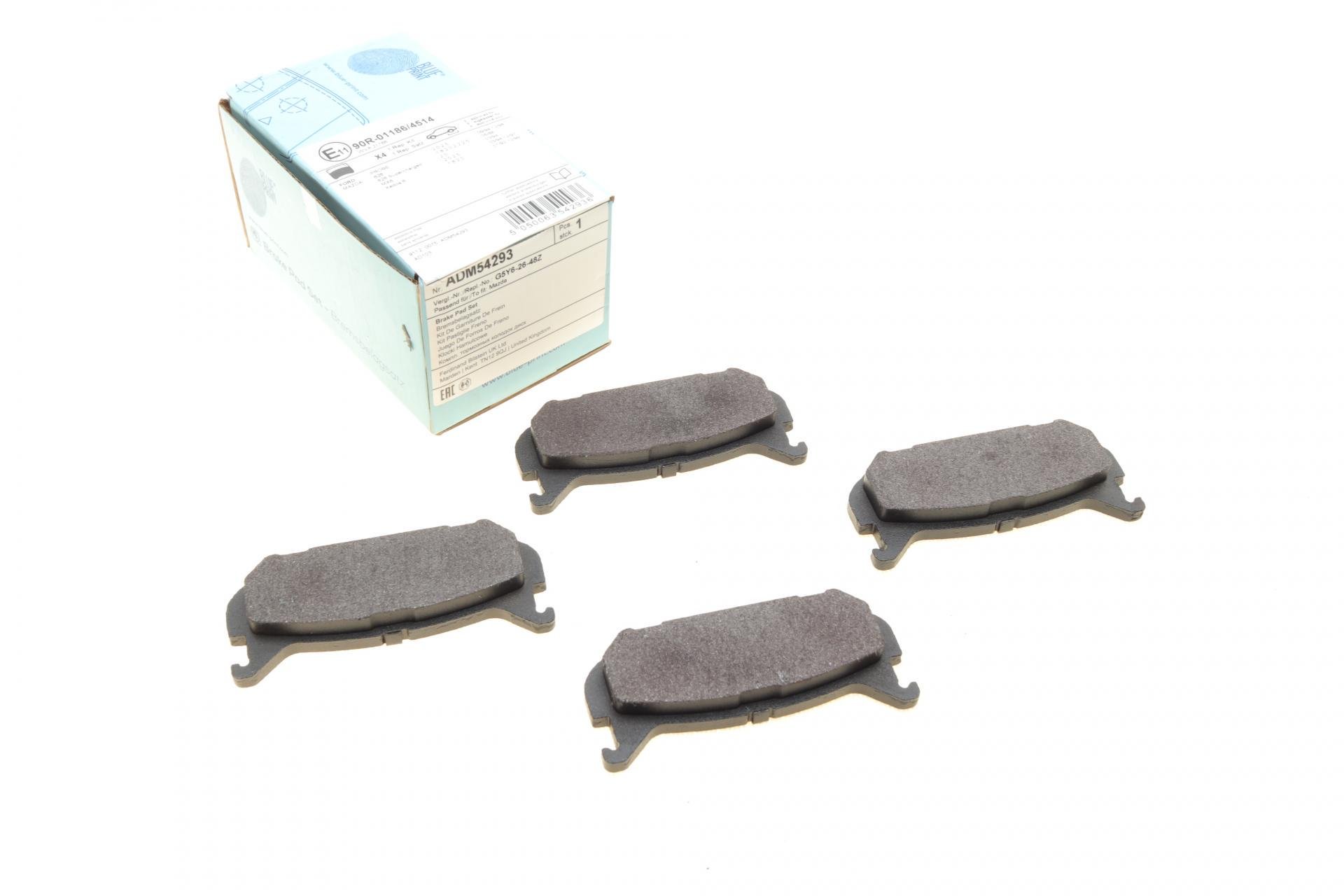 Колодки гальмівні задні Mazda 626 91-02 ADM54293 BLUE PRINT