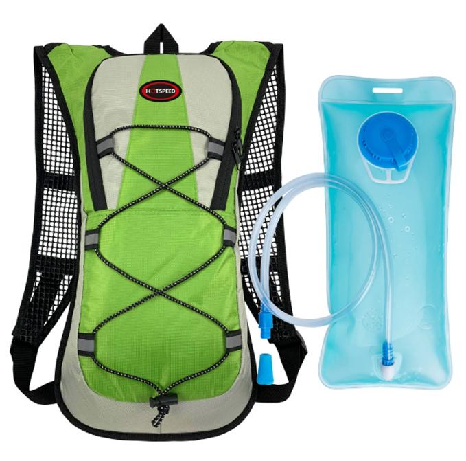 Рюкзак мультиспортивный Feel Fit 5 л с гидрататором 2 л Черно-зеленый