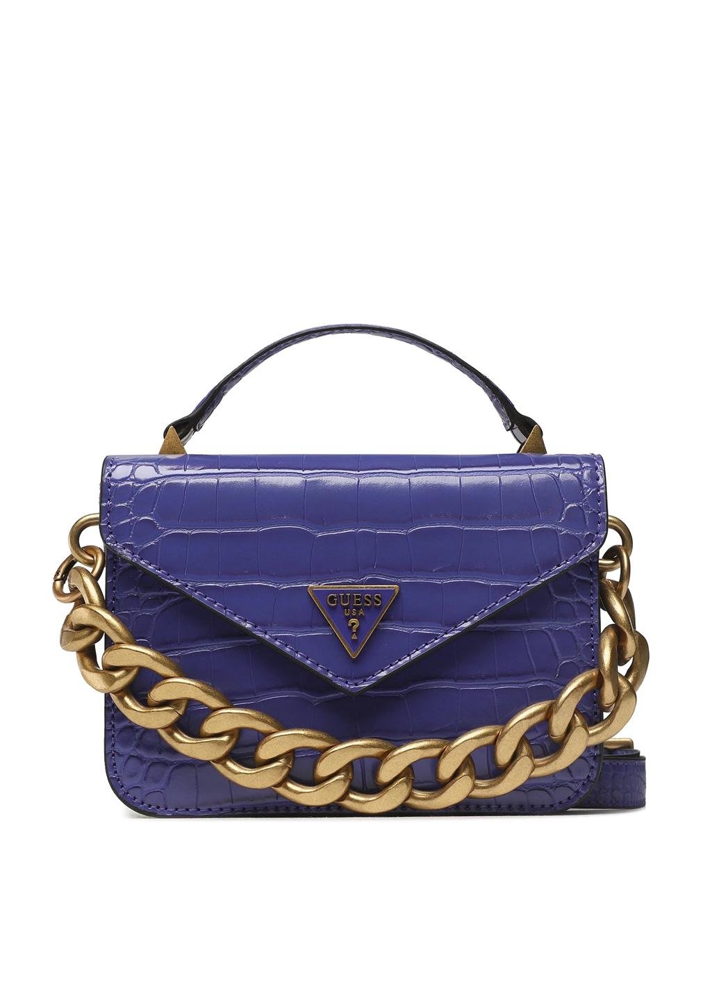 Сумка кросс боди женская из эко кожи Guess RETOUR MINI TOP HANDLE FLAP HWCC8664780-VIO Фиолетовый
