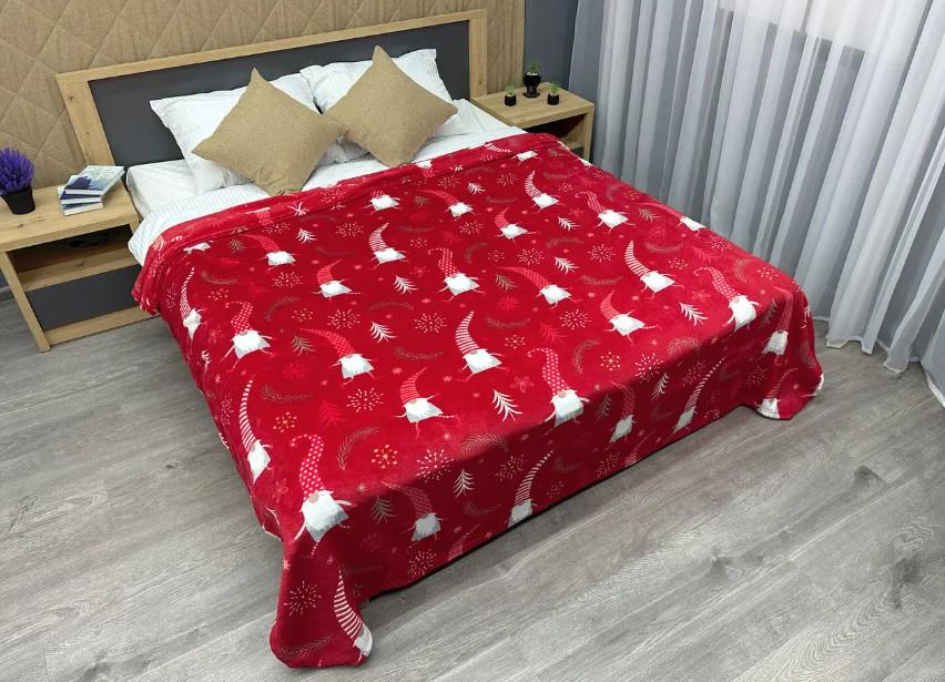 Покривало з різдвяним принтом Decorator WellSoft 150х210 см Червоний (87-180) - фото 7 Покривало з різдвяним принтом Decorator WellSoft 150х210 см Червоний (87-180) - фото 7