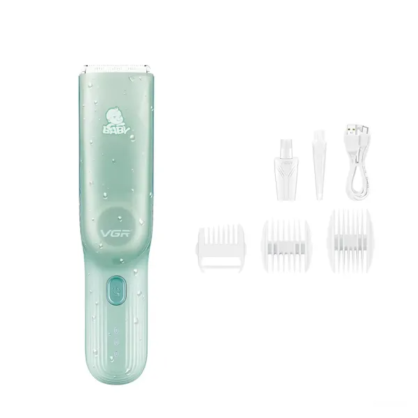 Машинка для стрижки дитяча VGR V-155 акумуляторна із насадками Бірюзовий (30059708)