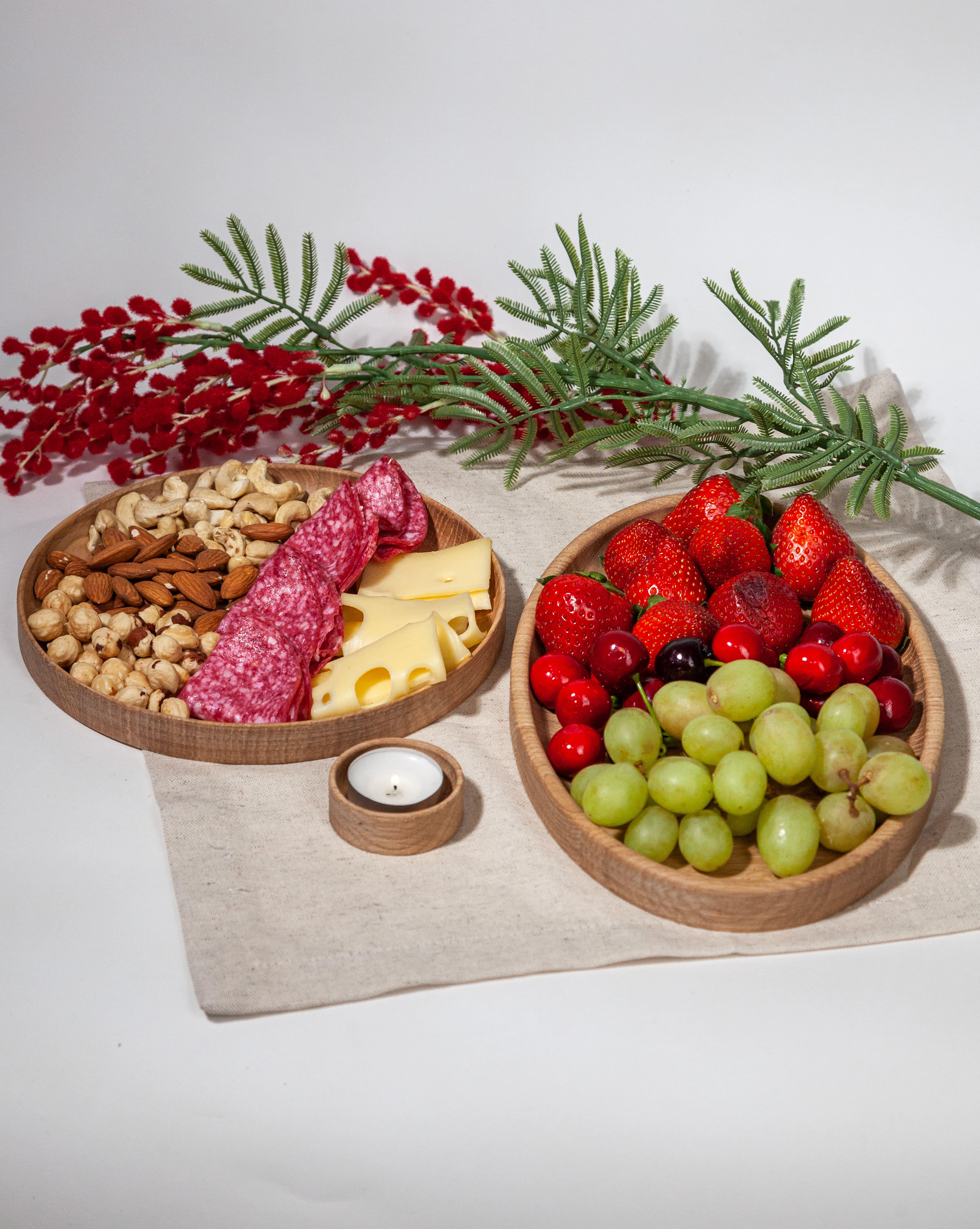 Тарелка деревянная круглая 21 см (DT-06) - фото 4