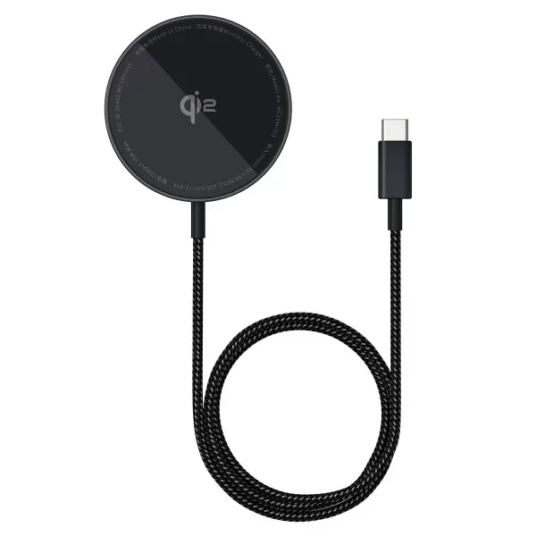 Зарядний пристрій бездротовий BASEUS Simple Mini4 Air Magnetic Wireless Charger Qi2 P10278200111-00 15W Black