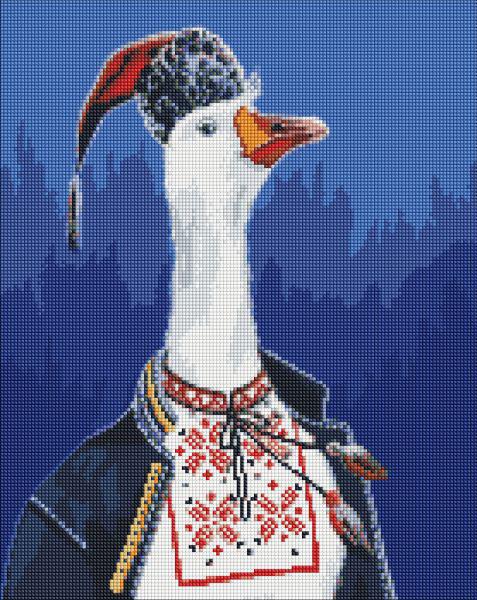 Алмазная мозаика Идейка Гусь в вышиванке 40x50 см (Id-AMO7427)