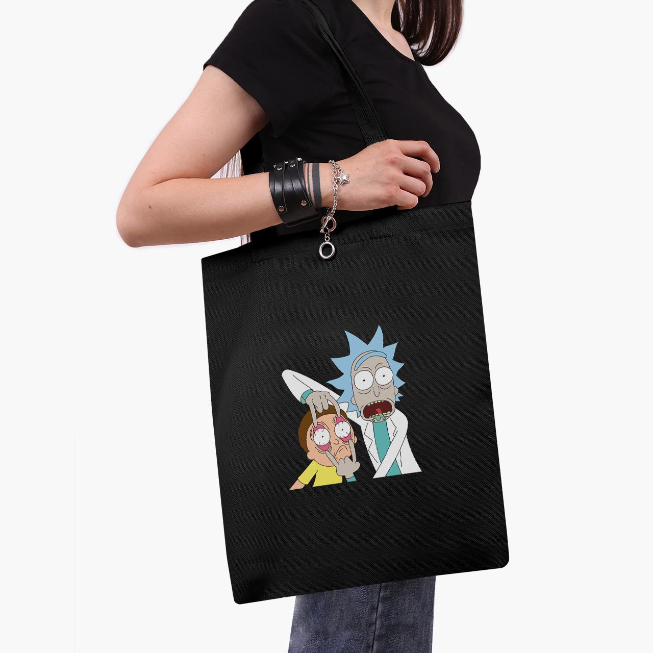 Эко сумка шоппер Rick and Morty 41х35 см Черный (9227-2082-BK)
