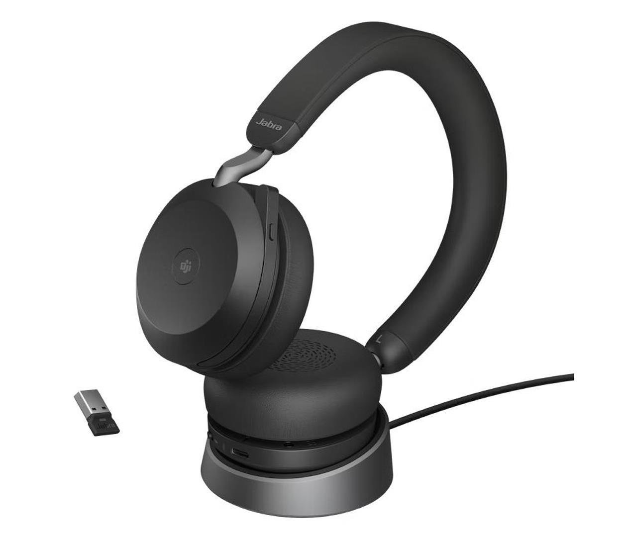 Навушники з мікрофоном Jabra Evolve 2 75 Stereo USB-A with Charging Stand (27599-999-989)
