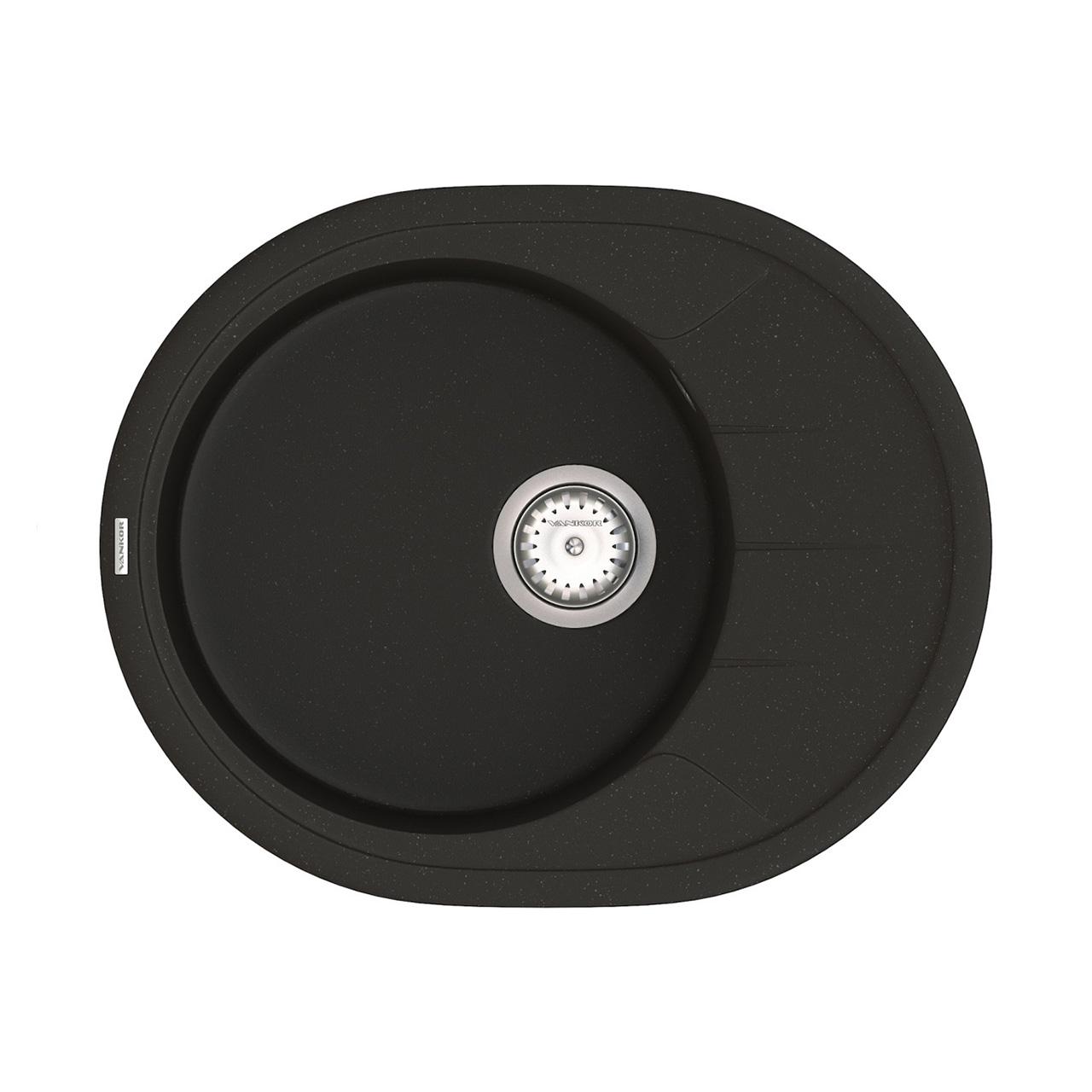 Мойка кухонная VANKOR Sity SMO 02.61 + сифон 605х490х200 мм Black - фото 3 Мойка кухонная VANKOR Sity SMO 02.61 + сифон 605х490х200 мм Black - фото 3