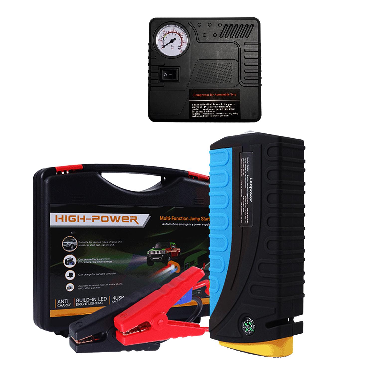 Автомобильное пускозарядное устройство многофункциональное Jump Starter TM19FL 68800 mAh компрессор