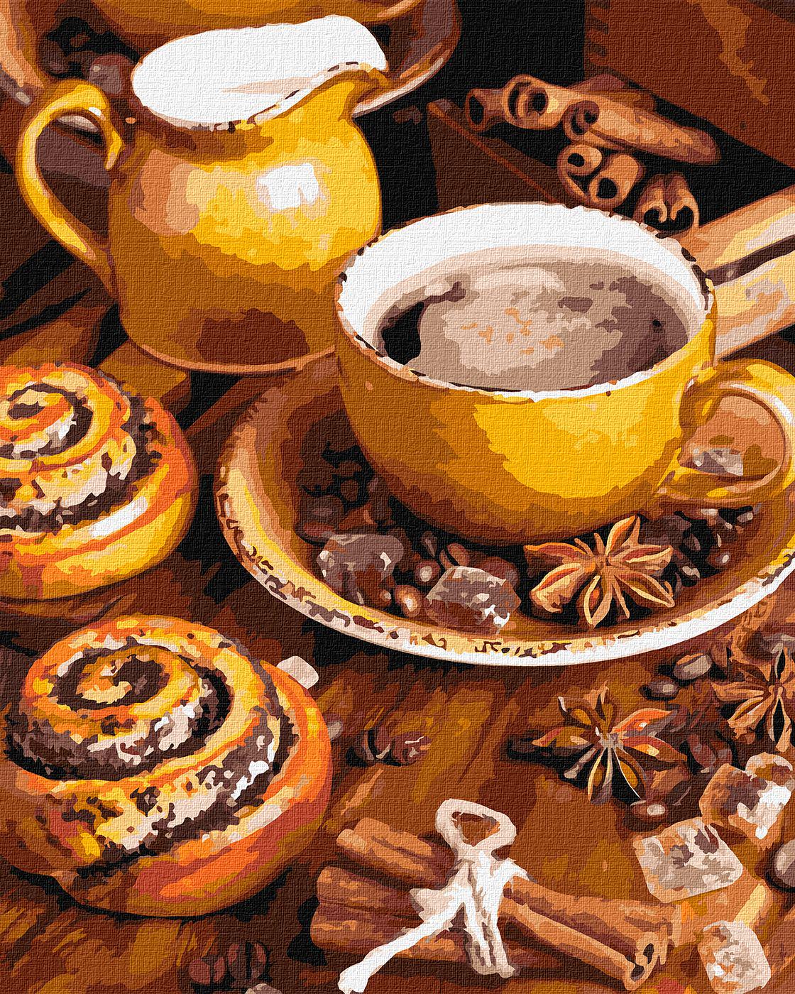 Картина по номерам Идейка Кофейное наслаждение 40x50 см (Id-KHO5667)