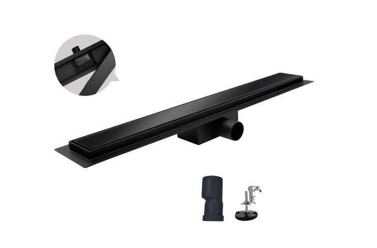 Трап душовий KOER FD080-GLASS з нержавіючої сталі зі скляною панеллю 70x600 мм Black (KR5140) - фото 2 Трап душовий KOER FD080-GLASS з нержавіючої сталі зі скляною панеллю 70x600 мм Black (KR5140) - фото 2