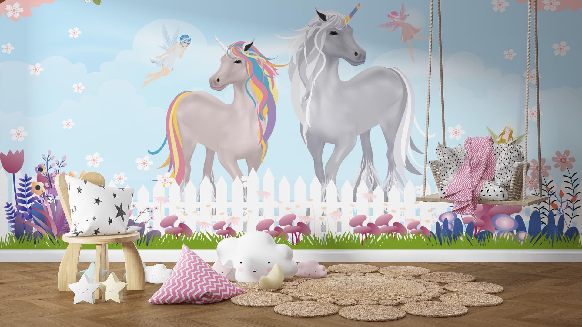 Фотообои флизелиновые Styleo Print-walls С единорогами 0891 300х250 см (Pw-0891/2)