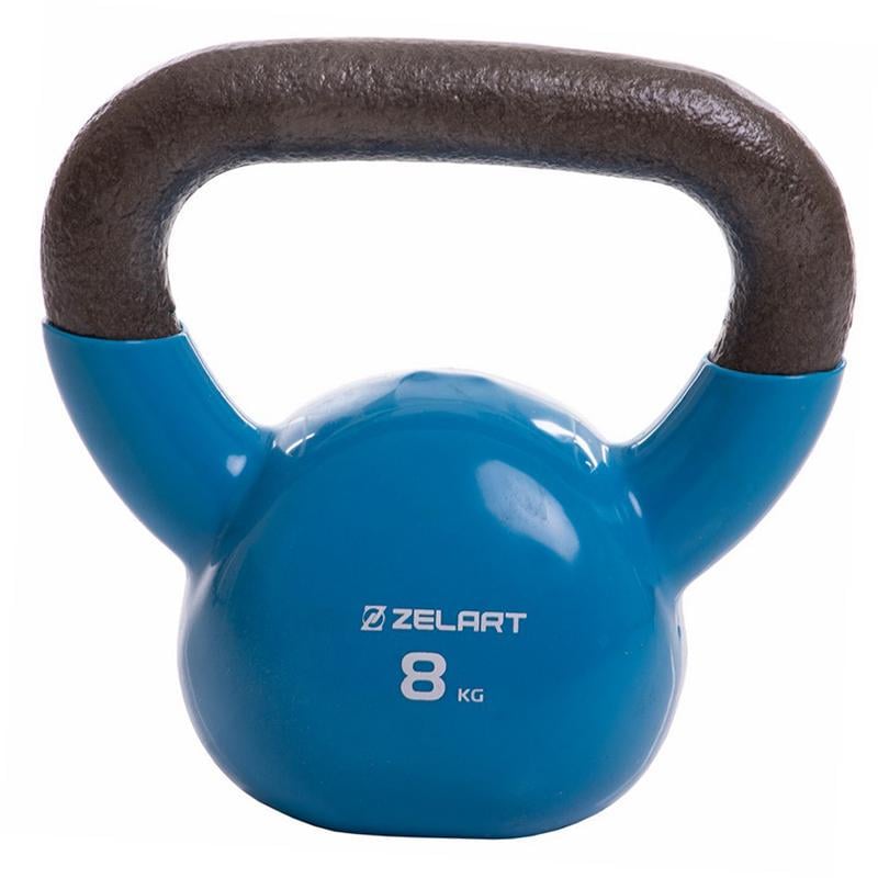 Гиря TA-2680 чавунна з вініловим покриттям 8 кг Синій (56363240) Гиря TA-2680 чавунна з вініловим покриттям 8 кг Синій (56363240)