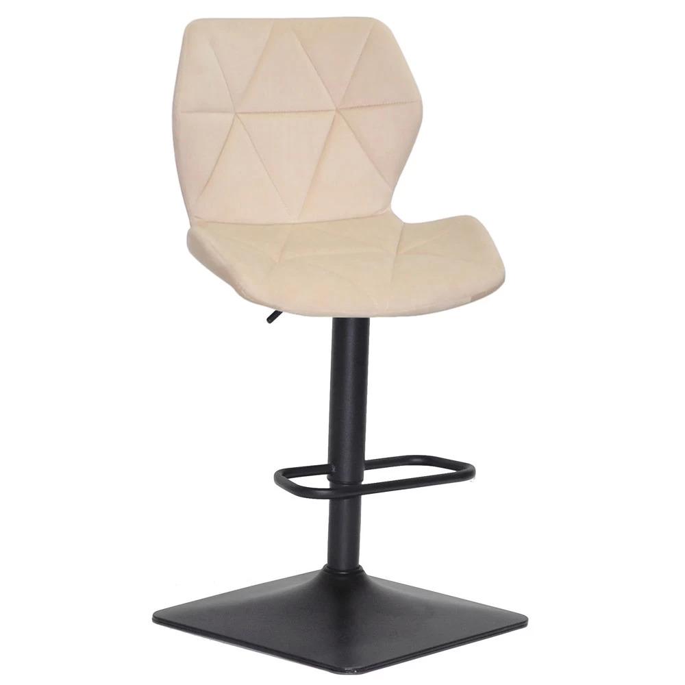 Барный стул TECHNO SQ BLACK 1032 бархат Бежевый (114385)