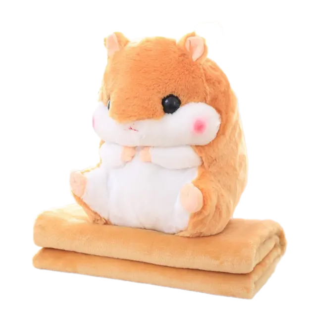 Плед-хом'як 3 в 1 плед/іграшка/подушка Коричневий - фото 1