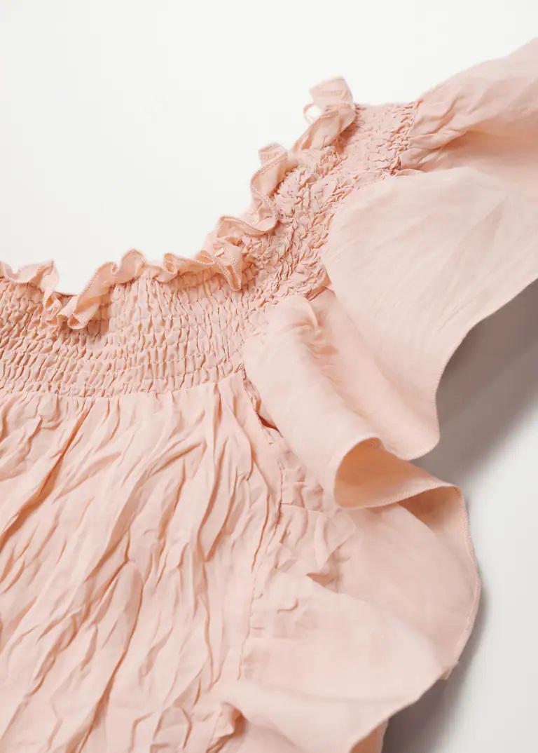 Блузка Mango с рюшами L Розовый (9829147) - фото 5 Блузка Mango с рюшами L Розовый (9829147) - фото 5