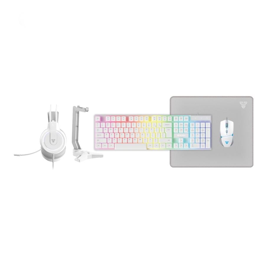 Комплект игровой 5в1 Fantech P51 клавиатура/мышь/коврик/наушники/подставка White (36552011)