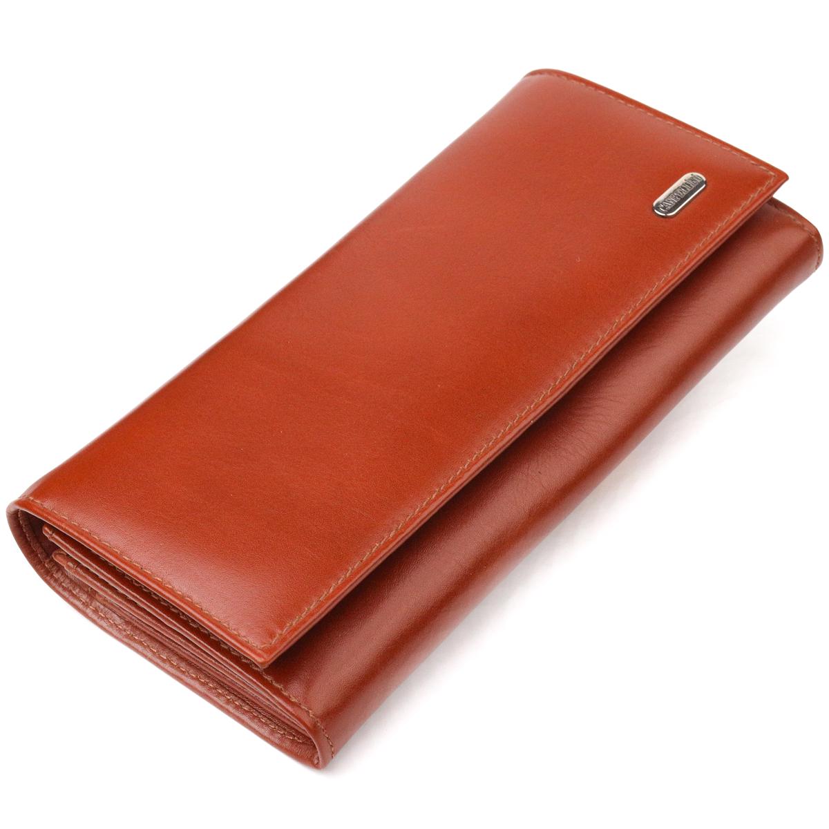 Портмоне жіноче з натуральної шкіри Canpellini Wallet 21532 з монетницею Коричневий (55313)