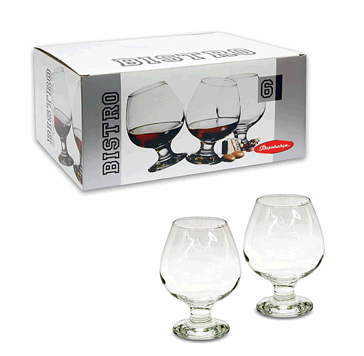 Набір келихів для коньяку Pasabahce Bistro 385 мл 6 шт. (44188) - фото 3
