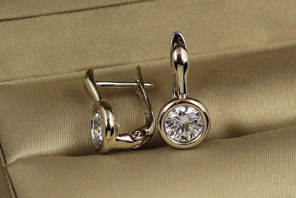 Сережки Xuping Jewelry Соло 1,6 см Сріблястий (2003989662)