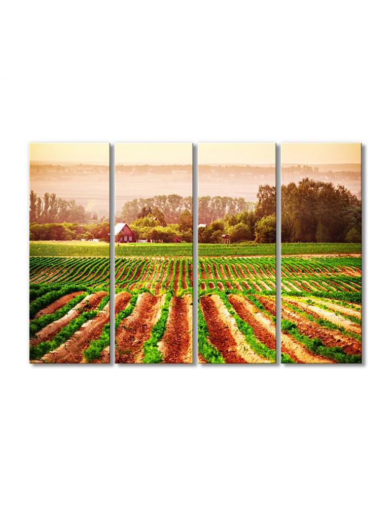 Картина модульная Сельское хозяйство 4 модуля 90x135 см