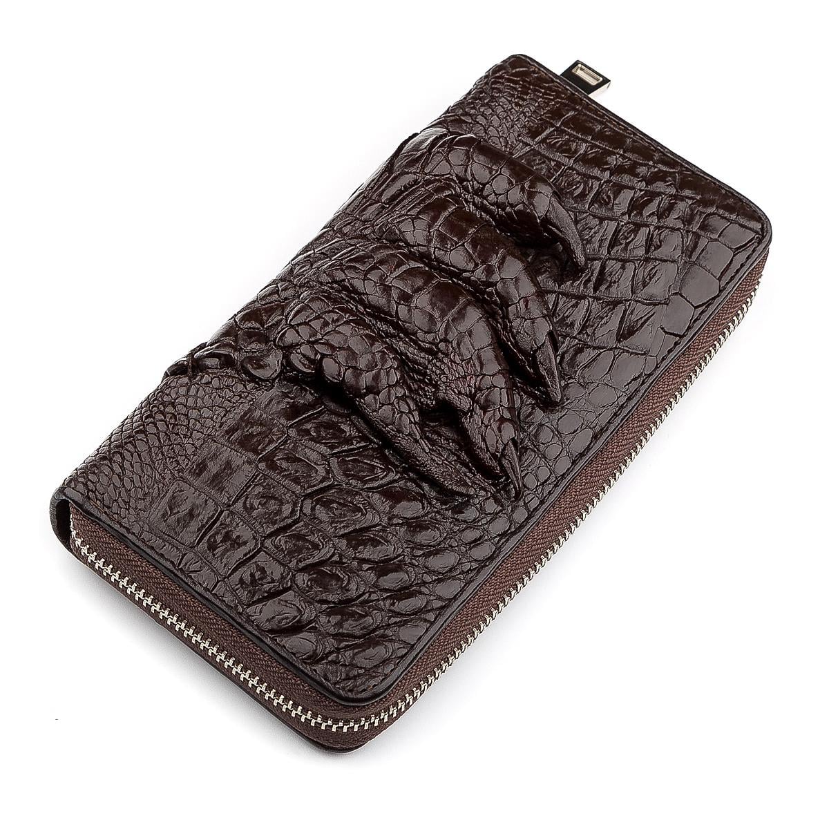 Клатч мужской Crocodile leather 18273 кожа Коричневый (23602)