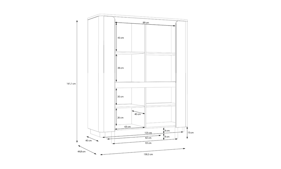 Комод высокий Forte Meble 4д Vodol VXLK621 (2147483666) - фото 6 Комод высокий Forte Meble 4д Vodol VXLK621 (2147483666) - фото 6