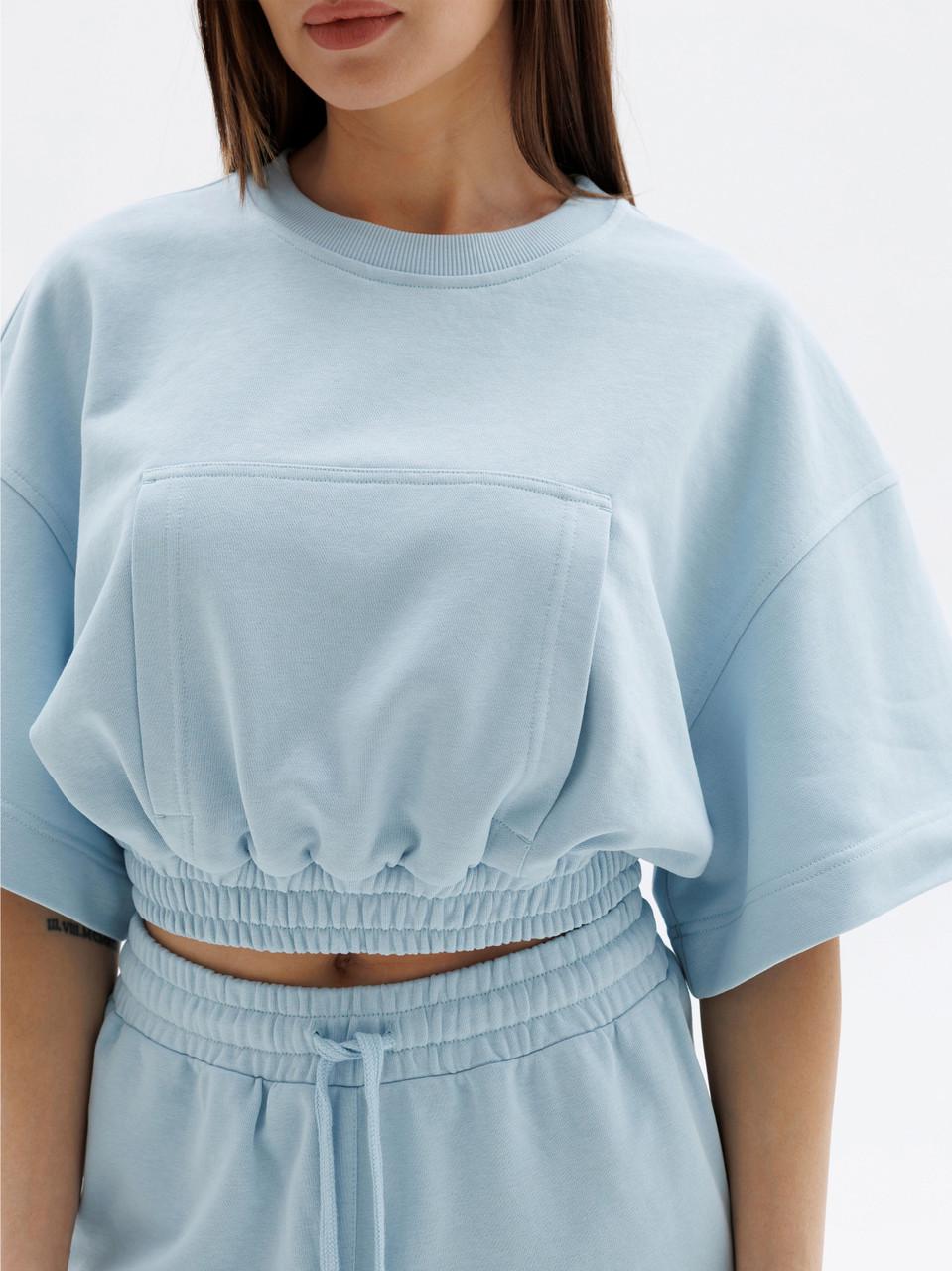 Топ жіночий Leinle оверсайз M Блакитний (1776/33048) - фото 3 Топ жіночий Leinle оверсайз M Блакитний (1776/33048) - фото 3